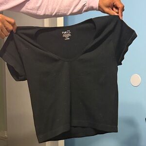 Rue21 Classic Black Crop Top